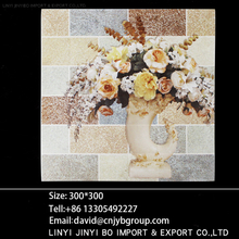 12'x12' flower ceramic wall tile 