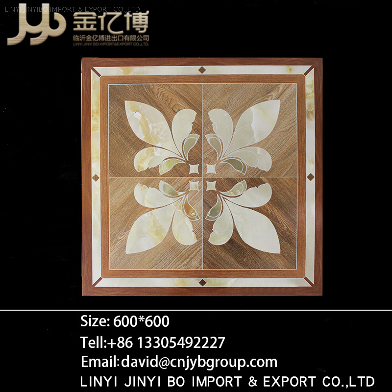 600x600 HD inkjet archaize painting wood grain floor ceramic tiles