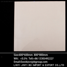 600x600mm white double loading ceramic floor tiles