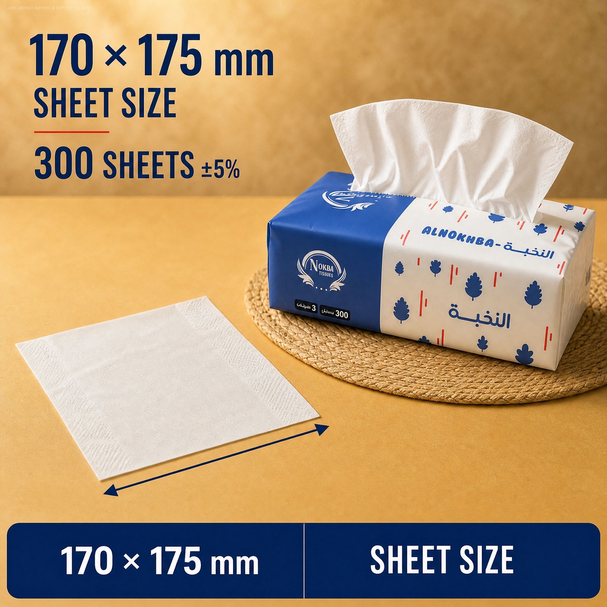 Luxury Customized Soft Facial Tissue Paper for Home Use
